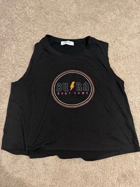 Boot Camp Black Graphic Tank Top